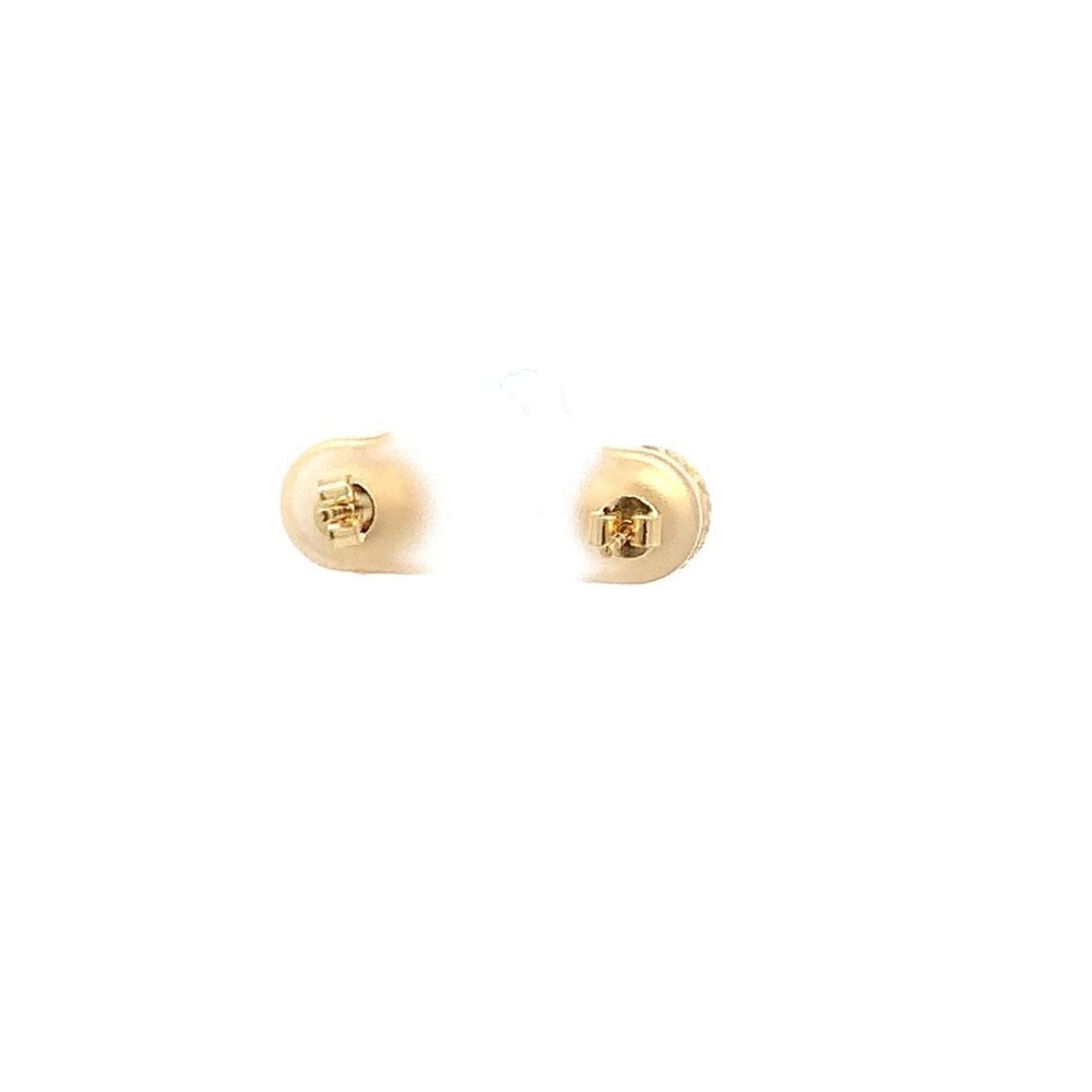18K Yellow Gold Earrings Stud Ball Textured 1.44 grams - Picture 11 of 13